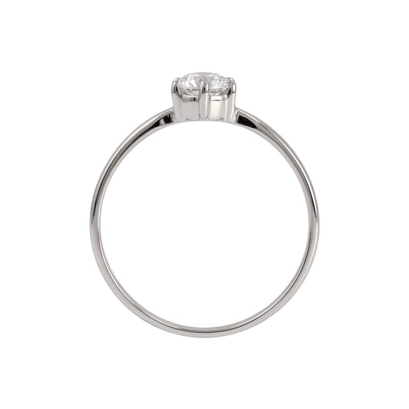 Solitaire d'occasion or 375 blanczirconia - vue 3