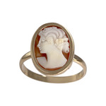 Bague d'occasion or 750 jaune camee - vue 1