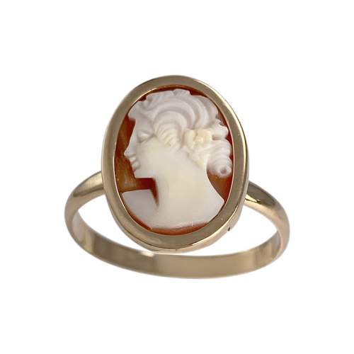 Bague d'occasion or 750 jaune camee