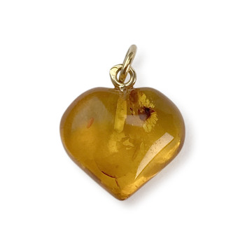 Pendentif coeur d'occasion or 585 jaune ambre