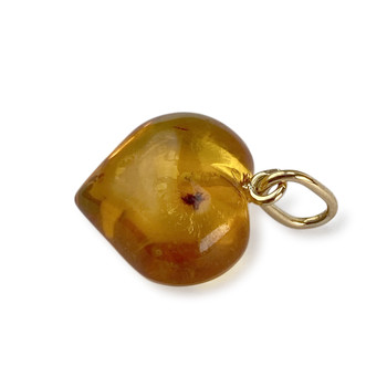 Pendentif coeur d'occasion or 585 jaune ambre