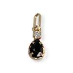 Pendentif d'occasion or 750 jaune zirconia saphir - vue 1