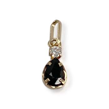 Pendentif d'occasion or 750 jaune zirconia saphir