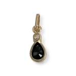 Pendentif d'occasion or 750 jaune zirconia saphir - vue 2