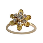 Bague d'occasion or 750 jaune diamants - vue 1