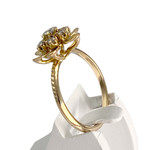 Bague d'occasion or 750 jaune diamants - vue 2