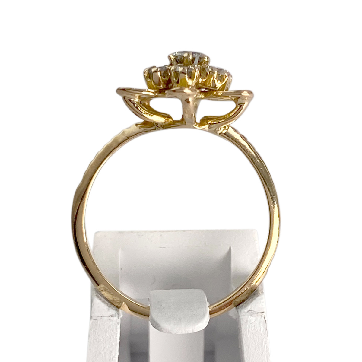 Bague d'occasion or 750 jaune diamants - vue 3