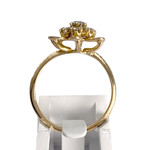 Bague d'occasion or 750 jaune diamants - vue 3