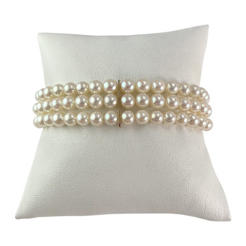 Bracelet d'occasion or 750 jaune perle de culture