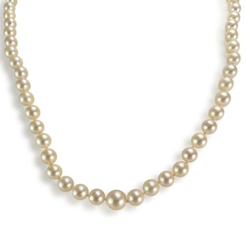Tweedehands gouden collier 750 gele gekweekte parel