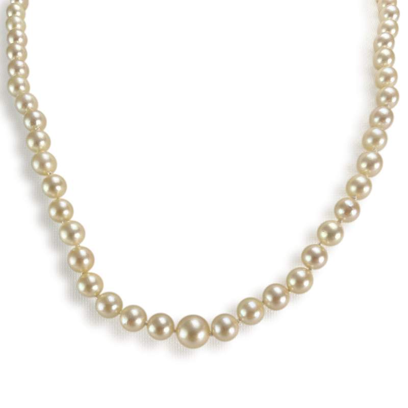 Collier d'occasion or 750 jaune perle de culture - vue 1