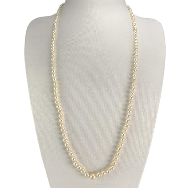 Collier d'occasion or 750 jaune perle de culture - vue 2