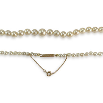 Collier d'occasion or 750 jaune perle de culture