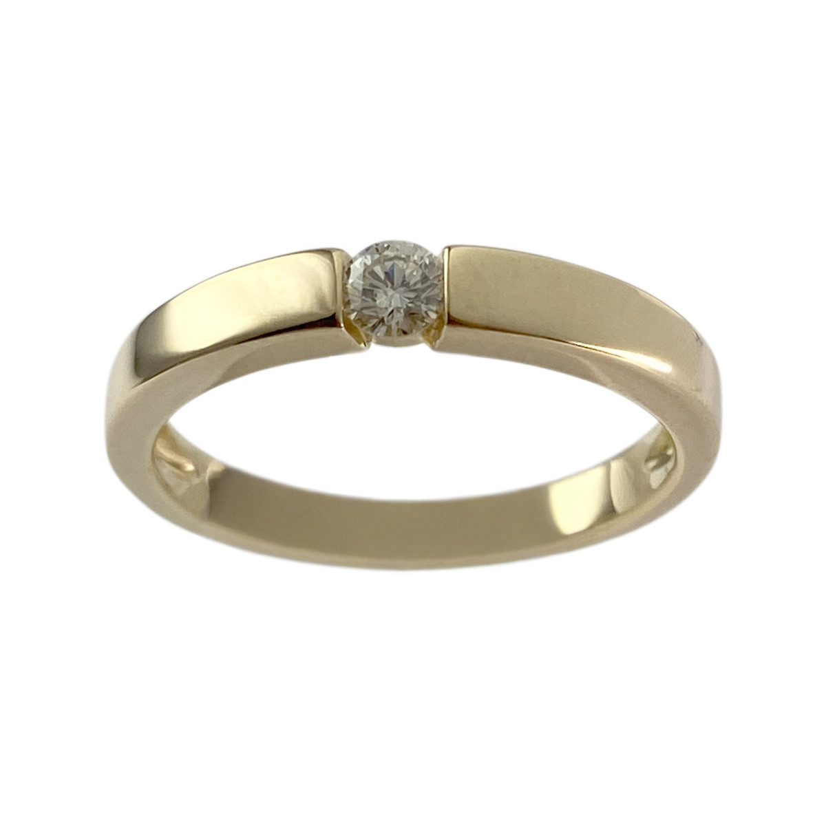 Second-hand gold 750 yellow diamond ring