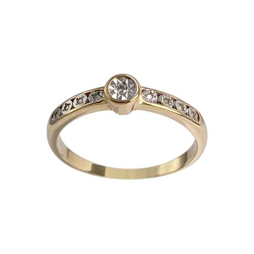 Bague d'occasion deux ors  750 diamants
