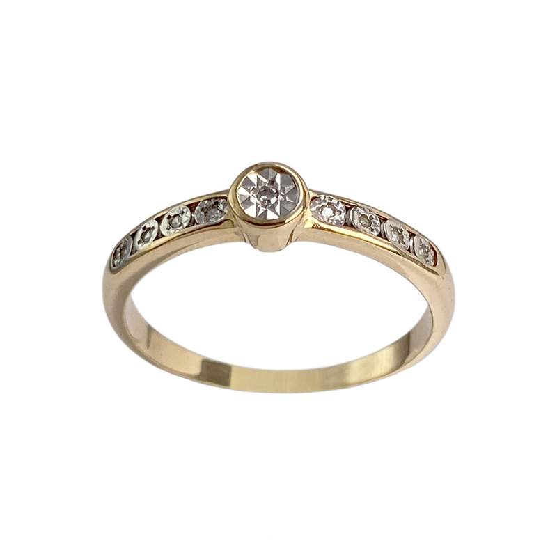 Bague d'occasion deux ors  750 diamants - vue 1