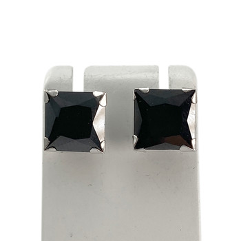 Boucles d'oreilles d'occasion or 375 blanc pierres synthétiques