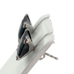 Boucles d'oreilles d'occasion or 375 blanc pierres synthétiques - vue 2