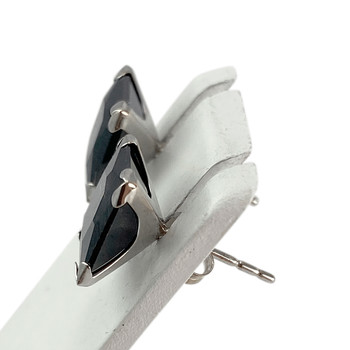 Boucles d'oreilles d'occasion or 375 blanc pierres synthétiques