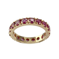 Second-hand gold 750 yellow ruby ring