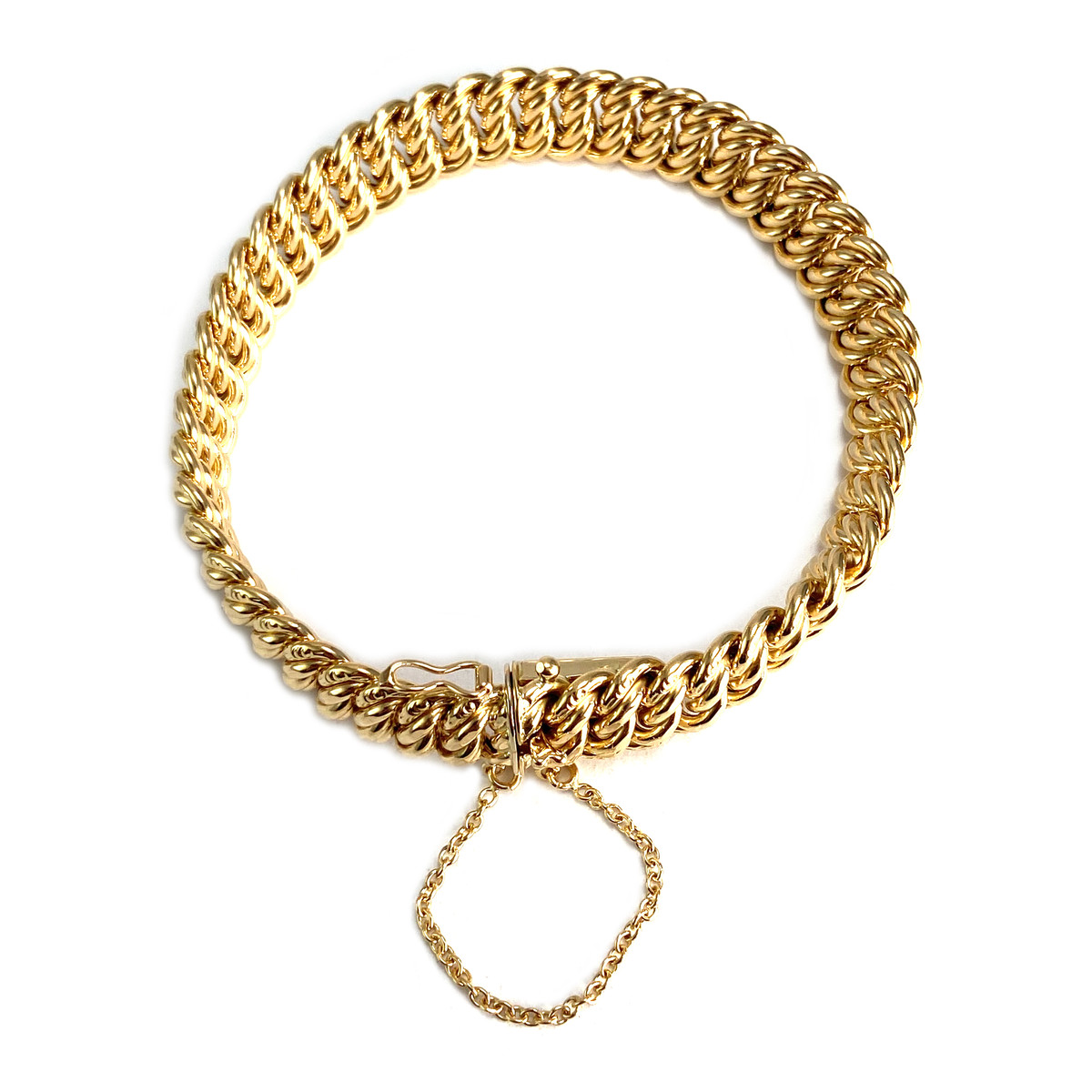 Bracelet d'occasion or 750 jaune maille américaine - vue 2