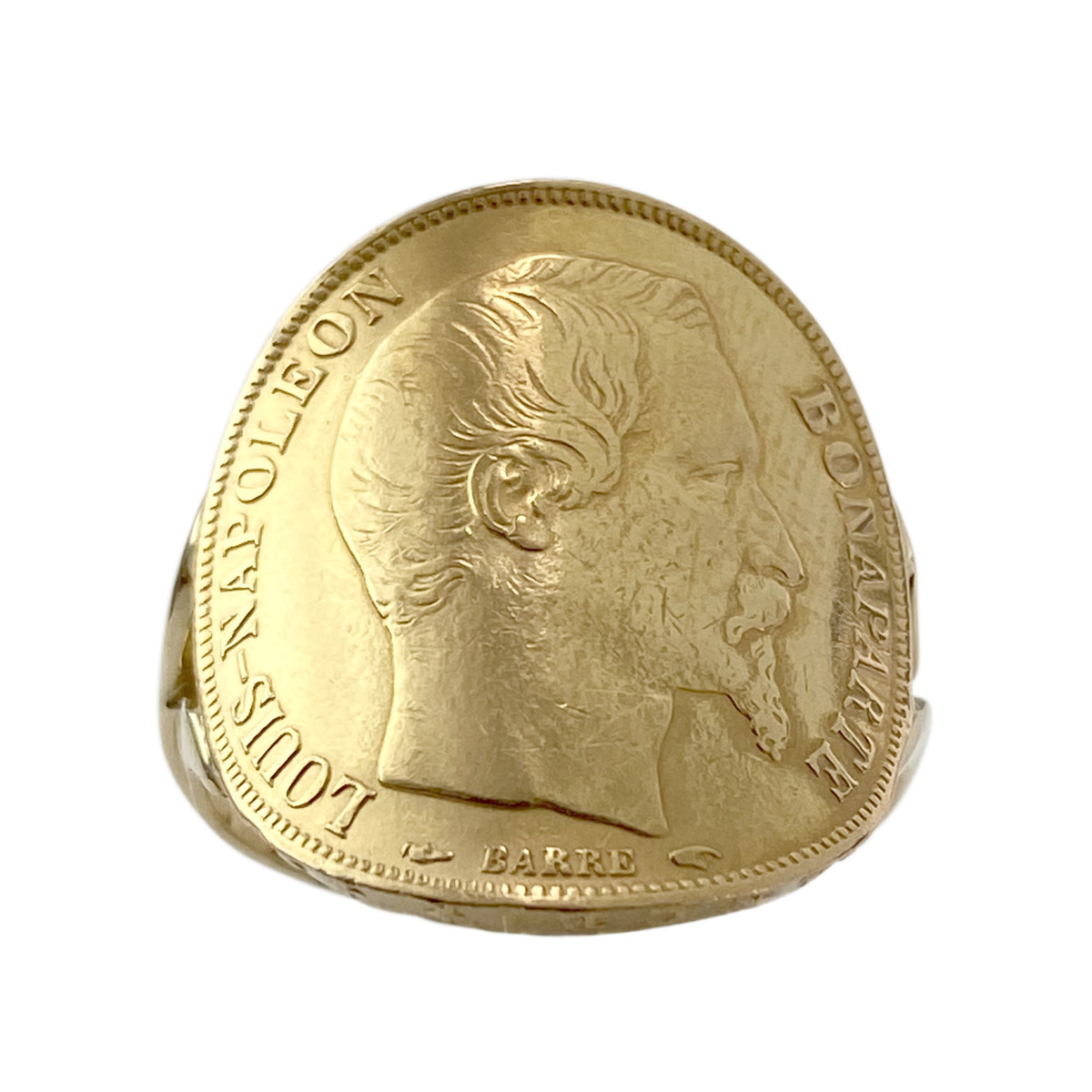 Chevalière d'occasion or 750 jaune Louis-Napoléon Bonaparte