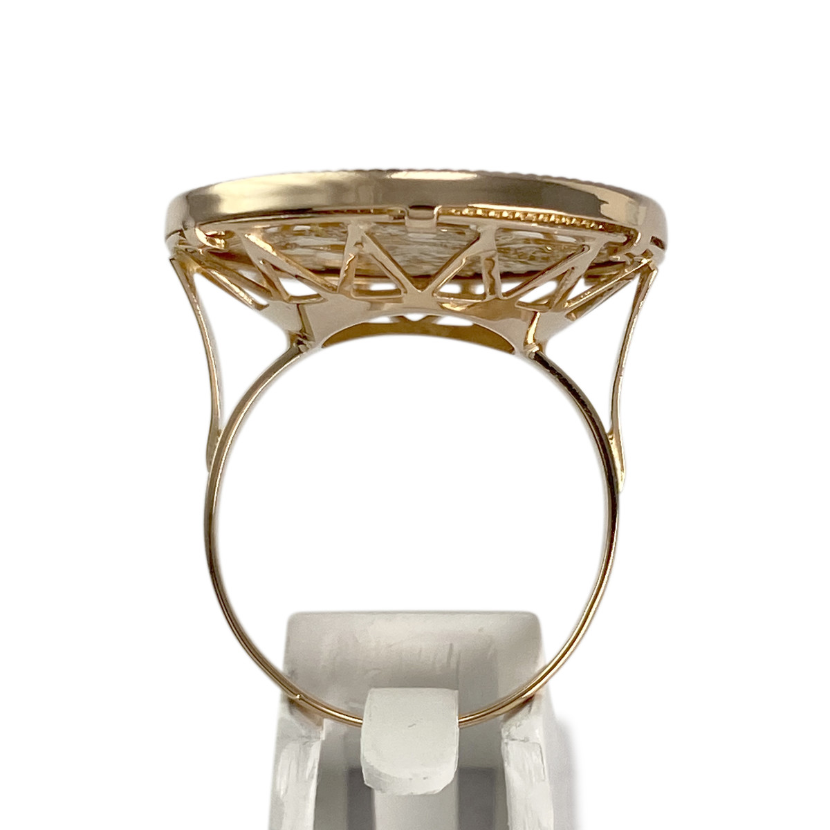 Tweedehands 750 geelgouden ring - bekijk 3