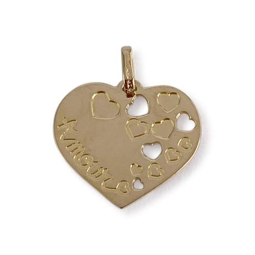 Pendentif coeur d'occasion or 750 jaune
