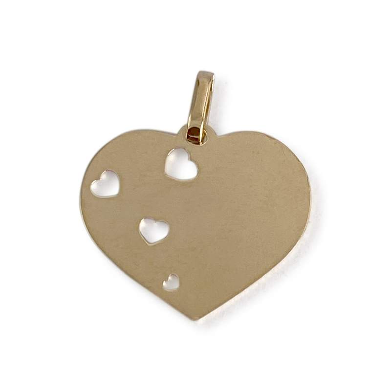 Pendentif coeur d'occasion or 750 jaune - vue 2
