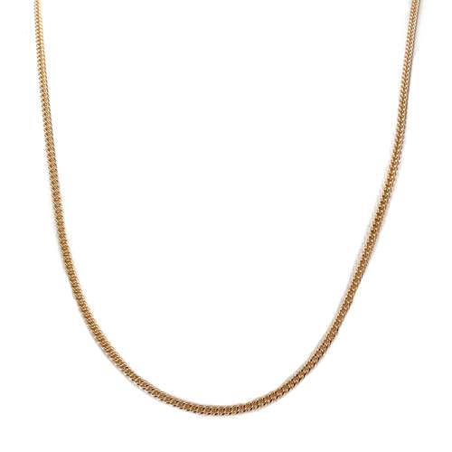Tweedehands gouden ketting 750 gele maliënkolder 45 cm