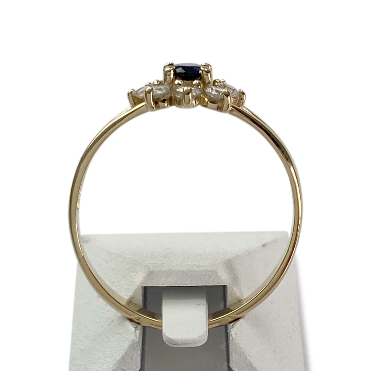 Bague d'occasion or 750 jaunezirconias saphir - vue 3