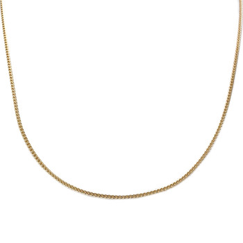 Tweedehands gouden ketting 750 gele maliënkolder 40.5 cm