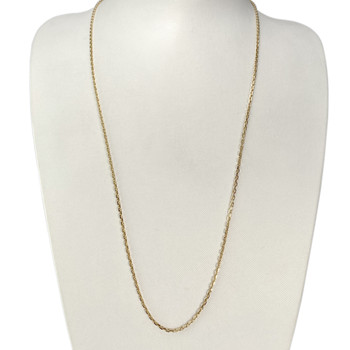 Tweedehands ketting van 750 geelgoud met forcat-schakels, 62 cm