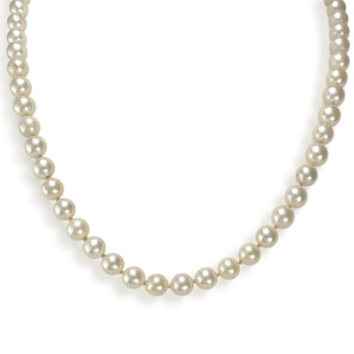 Collier d'occasion or 750 jaune perle de culture