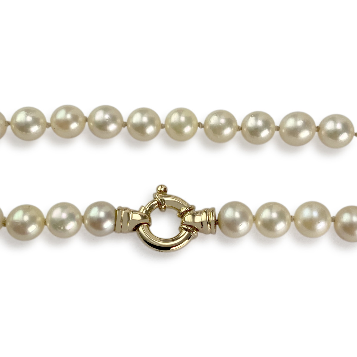 Collier d'occasion or 750 jaune perle de culture - vue 3