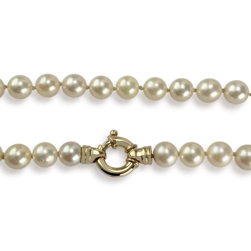 Collier d'occasion or 750 jaune perle de culture - vue 3