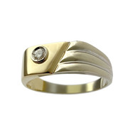 Bague d'occasion or 750 2 tons diamant