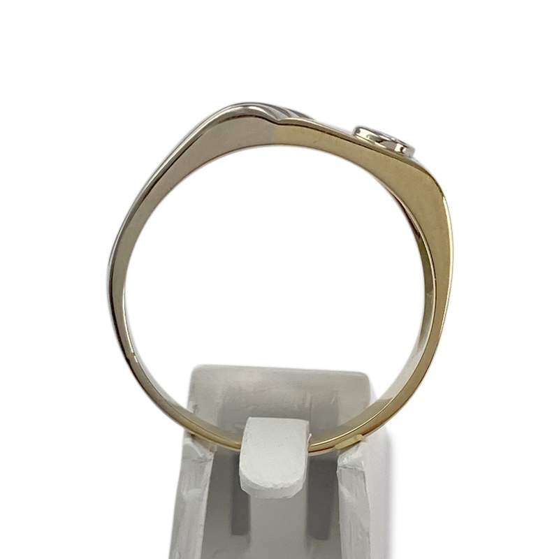 Bague d'occasion or 750 2 tons diamant - vue 3