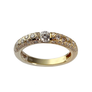 Bague d'occasion or 750 jaune diamant