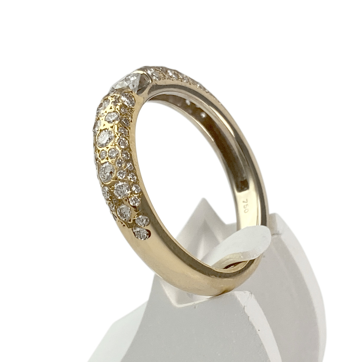 Bague d'occasion or 750 jaune diamant - vue 2