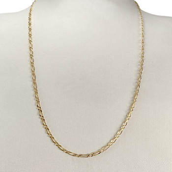 Second-hand necklace 750 yellow gold fancy mesh