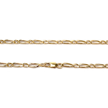 Second-hand necklace 750 yellow gold fancy mesh