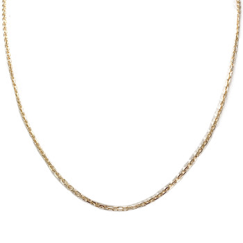 Used 750 yellow gold chain, 45 cm, forcat link
