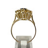 Tweedehands gouden 750 gele diamanten saffieren ring - vue V3