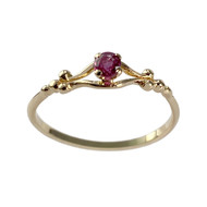 Bague d'occasion or 750 jaune rubis