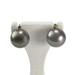 Boucles d'oreilles d'occasion or 750 jaune perlede tahiti - vue 1
