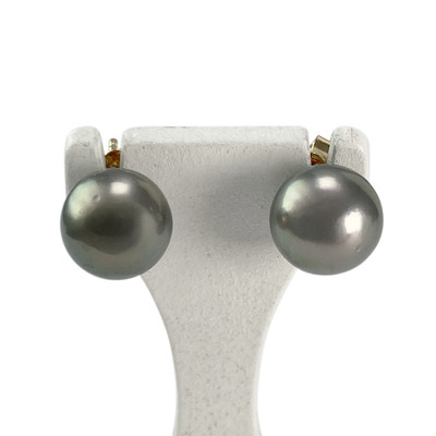Boucles d'oreilles d'occasion or 750 jaune perlede tahiti - vue 1
