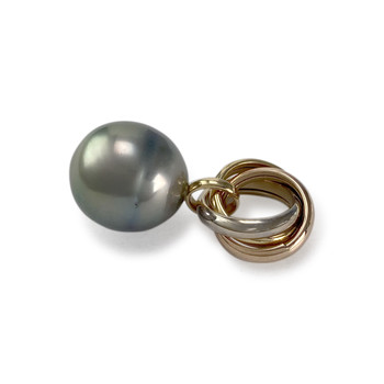 Pendentif d'occasion  3 ors 750  perle de tahiti