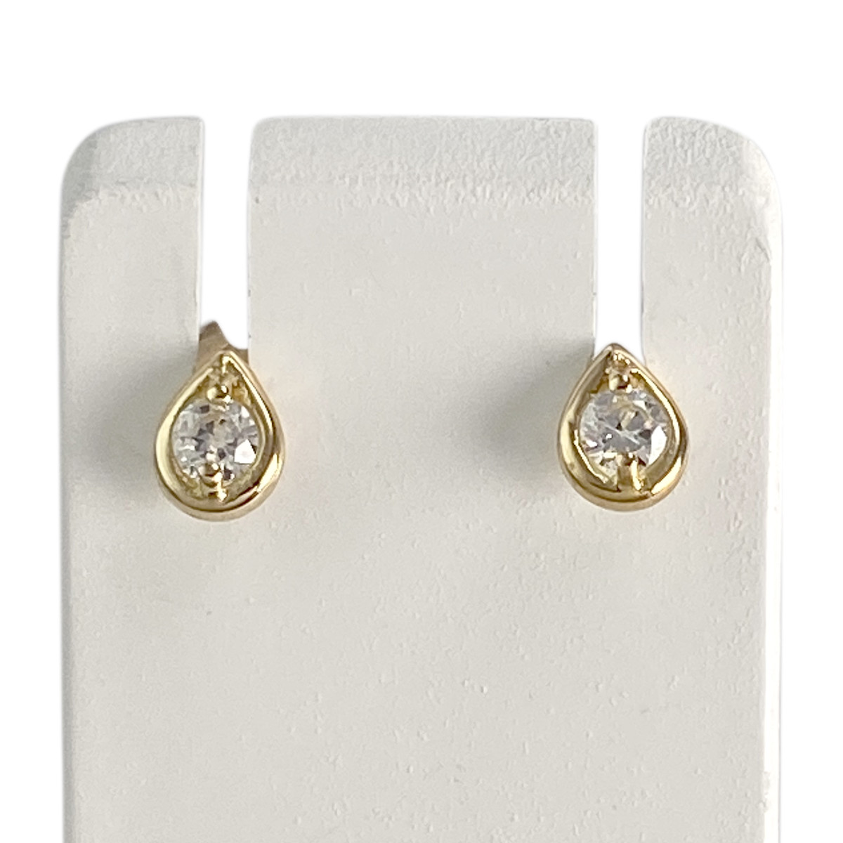 Boucles d'oreilles d'occasion or 750 jaunezirconias