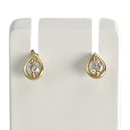 Boucles d'oreilles d'occasion or 750 jaunezirconias